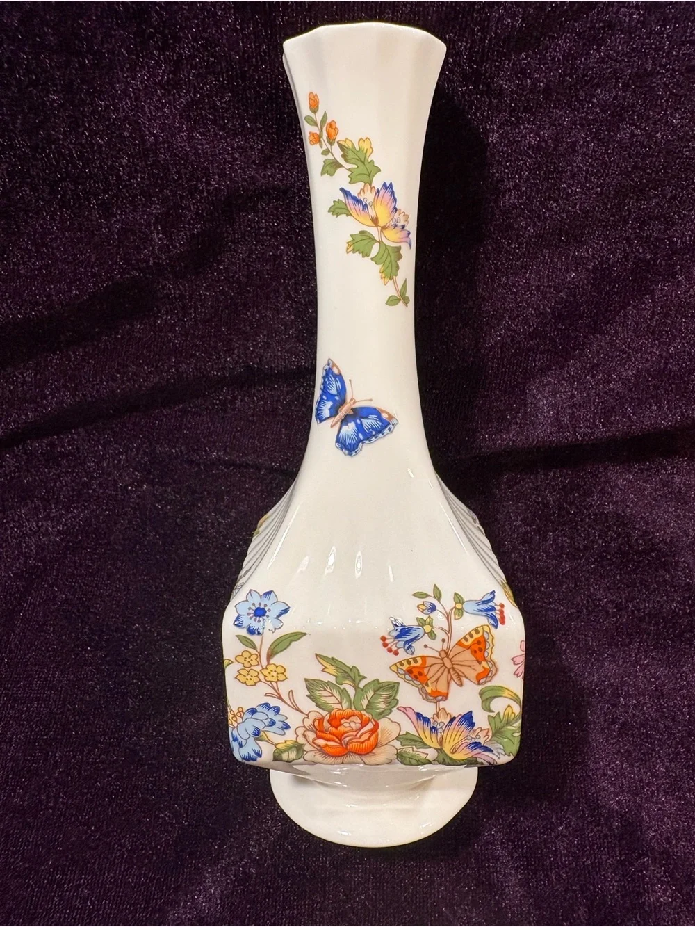 Vintage Aynsley Cottage Garden Porcelain made in England Bud Vase -